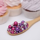 Посыпка кондитерская с мягким центром «Блеск»: серебряный, розовый, фиолетовый, 50 г - Фото 2