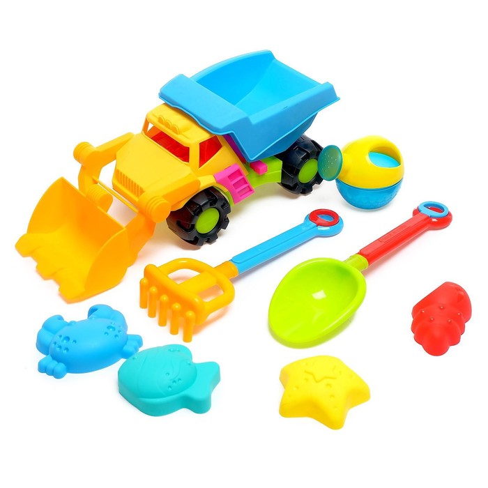 Песочный набор «Супергрузовик», 6 предметов, цвета МИКС 49294