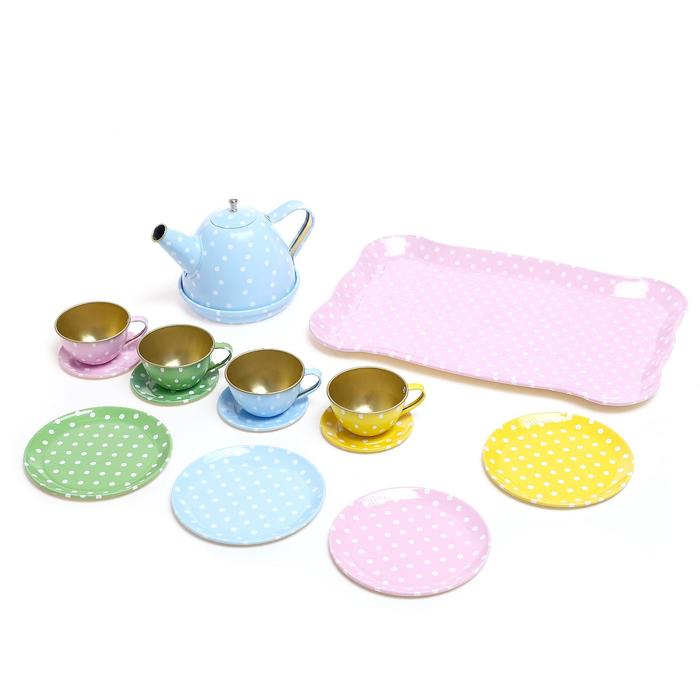 Набор металлической посудки «Чаепитие», 14 предметов 49300