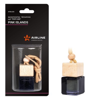Ароматизатор подвесной в бутылочке AIRLINE куб Perfume, PINK ISLANDS AFBU235