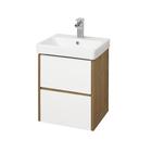 Тумба под раковину AQUATON Сканди 45 белая, дуб рустикальный 1A251601SDZ90 - Фото 1