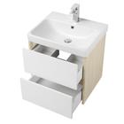 Тумба под раковину AQUATON Сканди 55 белая, дуб верона 1A251701SDB20 - Фото 3