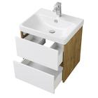 Тумба под раковину AQUATON Сканди 55 белая, дуб рустикальный 1A251701SDZ90 - Фото 3