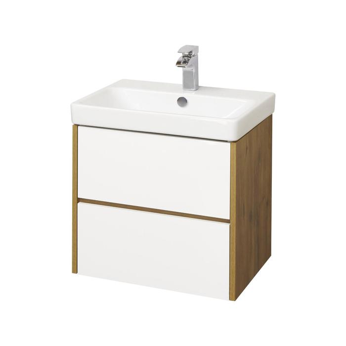 Тумба под раковину AQUATON Сканди 70 белая, дуб рустикальный 1A251801SDZ90 - Фото 1