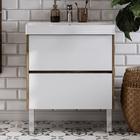 Тумба под раковину AQUATON Сканди 70 белая, дуб рустикальный 1A251801SDZ90 - Фото 3