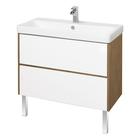 Тумба под раковину AQUATON Сканди 90 белая, дуб рустикальный 1A251901SDZ90 - Фото 2