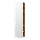 Шкаф-колонна Aquaton «Сканди» с зеркалом, цвет белый, дуб рустикальный, 23 см х 40 см - фото 295115662