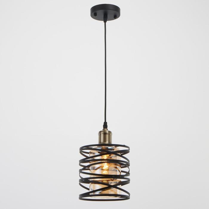 Светильник BayerLux 88319/1 E27 40 Вт черный 16×16×21-121 см - Фото 1