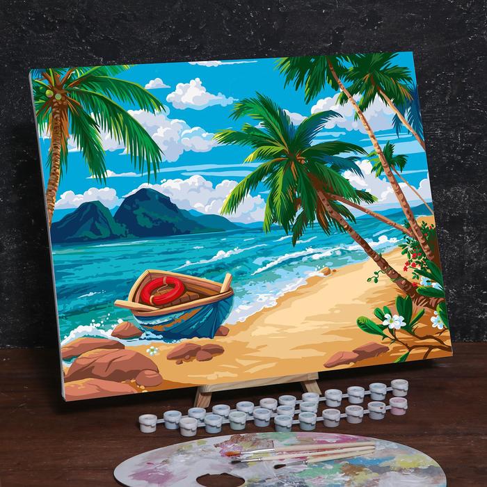 Картина по номерам на холсте с подрамником «Дикий пляж» 40х50 см - Фото 1