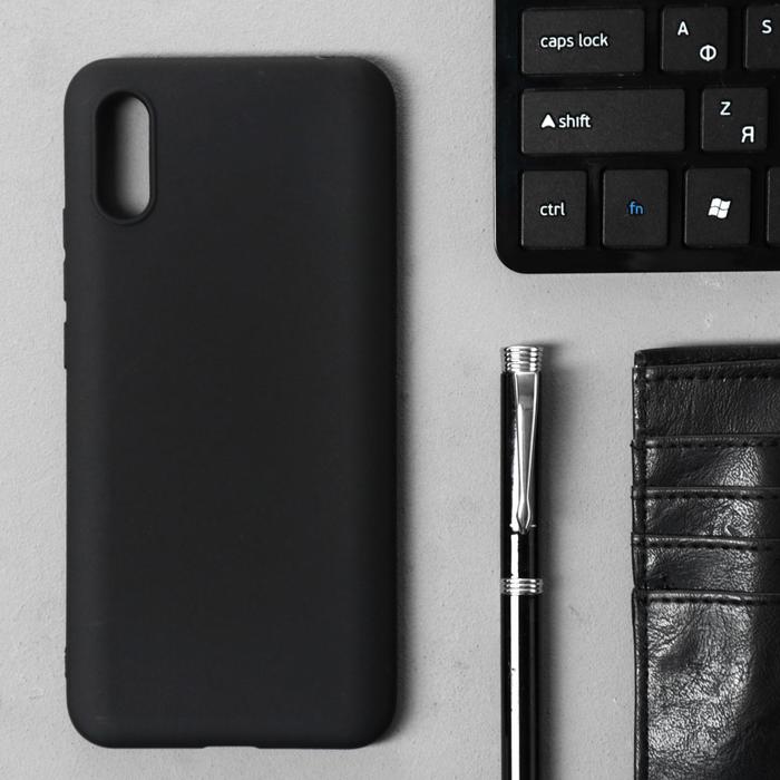 Чехол Innovation для Xiaomi Redmi 9A, силиконовый, матовый, чёрный - Фото 1