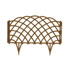 Ограждение декоративное, 34×270 см, 6 секций, пластик, коричневое, «Диадема» - Фото 12