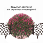 Ограждение декоративное, 34×270 см, 6 секций, пластик, коричневое, «Диадема» - Фото 6