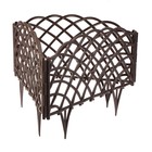 Ограждение декоративное, 34×270 см, 6 секций, пластик, коричневое, «Диадема» - Фото 9