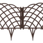 Ограждение декоративное, 34×270 см, 6 секций, пластик, коричневое, «Диадема» - Фото 10