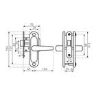 Защелка дверная «Птимаш» ЗЩ1.45, коричневый - Фото 2