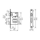Замок врезной без ручек «Птимаш» ЗВ9-4 (ЗВ9) корпус сувальдного замка - Фото 2