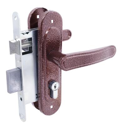 Замок врезной с ручками «Птимаш» ЗВ4-3.03, м/о 55, цвет медь