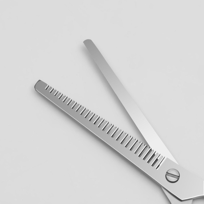 Ножницы филировочные с упором, лезвие — 6,5 см, цвет МИКС - Фото 1