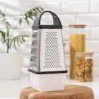 Тёрка с контейнером «Синтай», 13×13.5×24 см, ручка чёрная - Фото 1