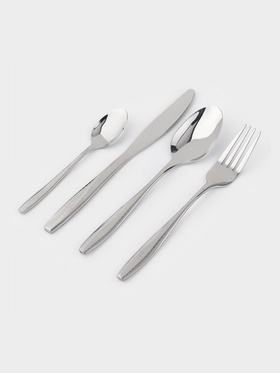 Столовые приборы Magistro, 24 предмета, нержавеющая сталь, серебристый