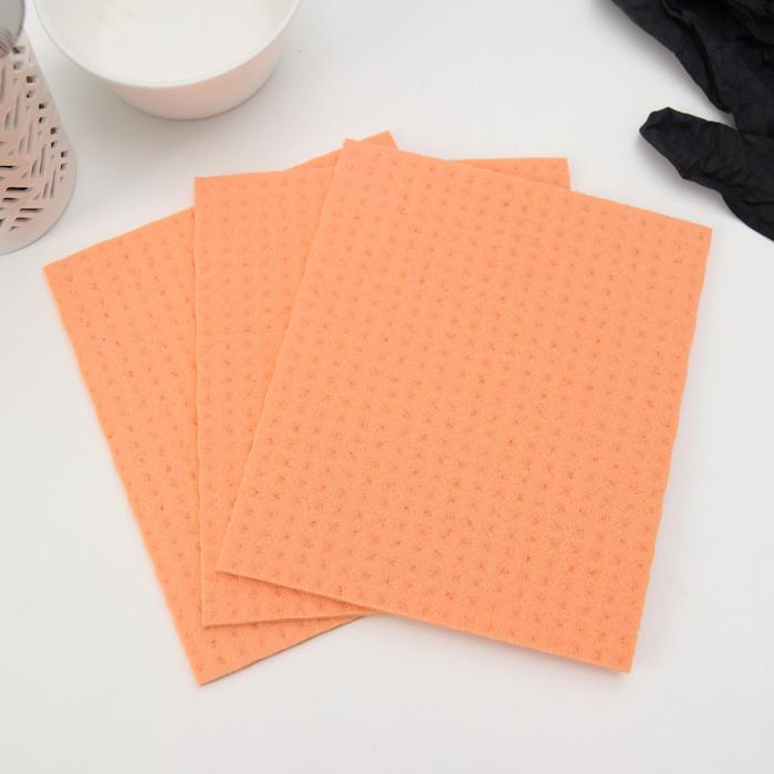 Набор салфеток для уборки Master Fresh Eco Line, влаговпитывающая, антимикробная добавка, 3 шт, цвет оранжевый - Фото 1