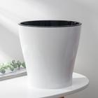 Кашпо для цветов со вставкой «Лея», 5 л, пластик, белое - Фото 1