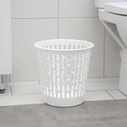 Корзина для мусора «Матрица», 9 л, белая - Фото 1