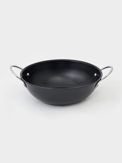 Сковорода - Вок «Мини», 1.4 л, d=20 см, антипригарное покрытие, углеродистая сталь, чёрная