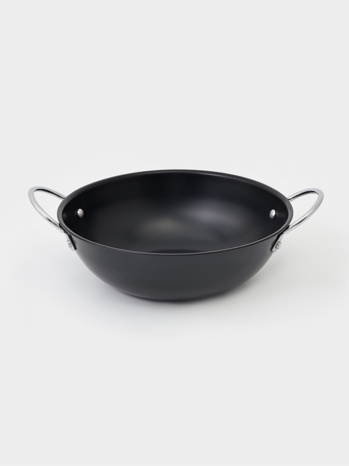 Сковорода - Вок «Мини», 1.4 л, d=20 см, антипригарное покрытие, углеродистая сталь, чёрная - Фото 1