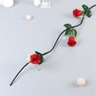 Декор тинги "Роза с полевыми цветочками" 150 см (фасовка 5 шт, цена за 1шт) микс - Фото 2