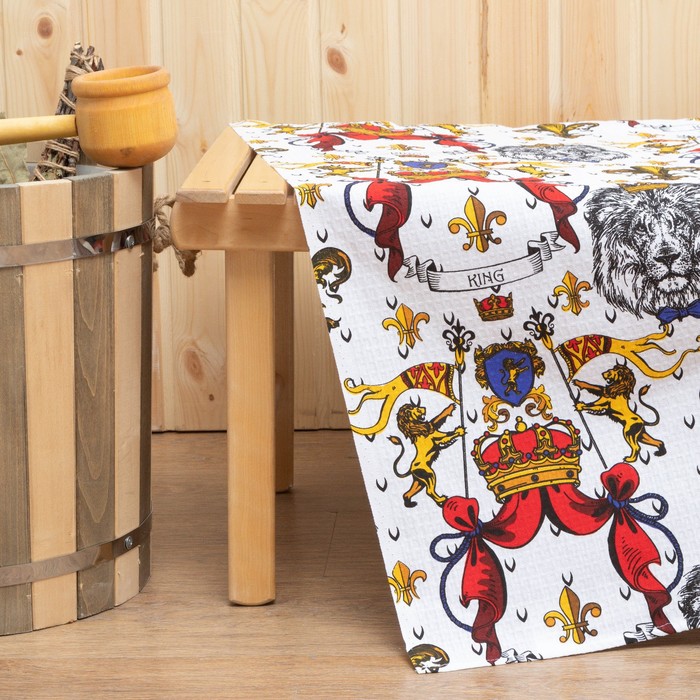 Простыня банная вафельная «Этель. Настоящий мужчина», 150×180 см, хлопок 100% - Фото 1