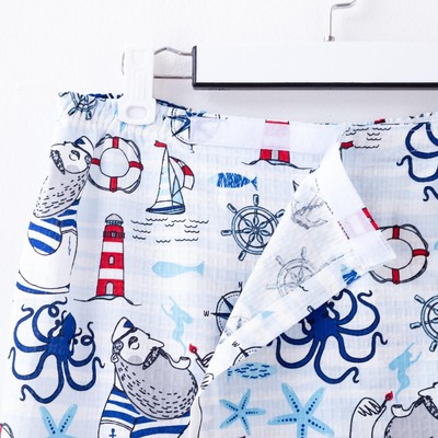 Набор для сауны «Этель. Капитан», килт 75×144 см, шапка, хлопок 100%