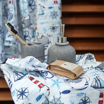 Набор для сауны «Этель. Капитан», килт 75×144 см, шапка, хлопок 100%