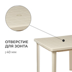 Стол квадратный, 80×80×74 см, цвет бежевый - Фото 4