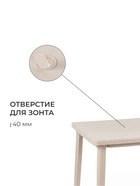 Стол квадратный, 80×80×74 см, пластиковый, бежевый - Фото 4