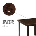 Стол квадратный, 80×80×74 см, коричневый - Фото 4