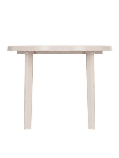 Стол круглый, 90×90×75 см, пластиковый, бежевый
