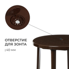 Стол круглый, 90×90×75 см, коричневый - Фото 4