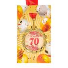Медаль юбилейная с лентой "70 лет. Красная", D = 70 мм - Фото 4