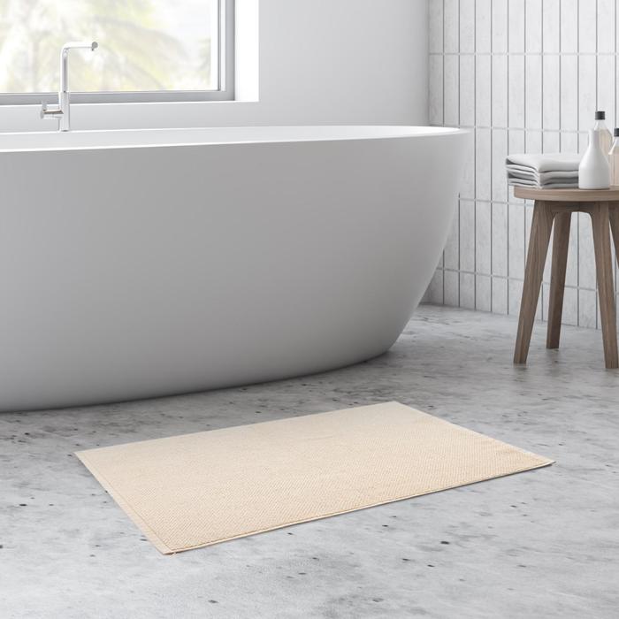 Коврик махровый «Этель» Organic Beige, 50×70 см, хлопок 100% - Фото 1
