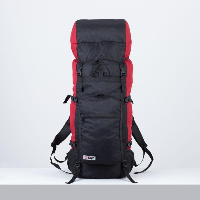 Рюкзак туристический, 90 л, отдел на шнурке, наружный карман, 2 боковые сетки, цвет чёрный - Фото 1
