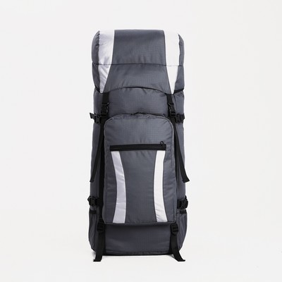 Рюкзак туристический, Taif, 80 л, отдел на шнурке, наружный карман, 2 боковые сетки, цвет серый
