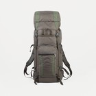 Рюкзак туристический, 60 л, отдел на шнурке, наружный карман, 2 боковые сетки, цвет оливковый - Фото 1