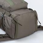 Рюкзак туристический, 60 л, отдел на шнурке, наружный карман, 2 боковые сетки, цвет оливковый - фото 7022934