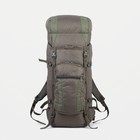Рюкзак туристический, 70 л, отдел на шнурке, наружный карман, 2 боковые сетки, цвет оливковый - Фото 1