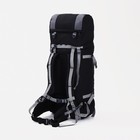 Рюкзак туристический, 80 л, отдел на шнурке, наружный карман, 2 боковые сетки, цвет чёрный/серый - фото 6394647