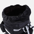 Рюкзак туристический, 80 л, отдел на шнурке, наружный карман, 2 боковые сетки, цвет чёрный/серый - фото 6394654