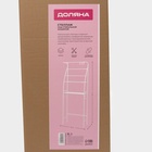 Стеллаж над стиральной машинкой со штангой для сушки, 66×25×175 см, белый - Фото 9