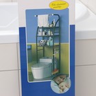 Стеллаж над унитазом со штангой для сушки, 47×25×175 см, цвет чёрный - Фото 6