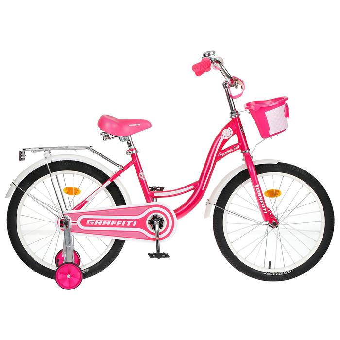 Велосипед 20" Graffiti Premium Girl, цвет розовый/белый - Фото 1